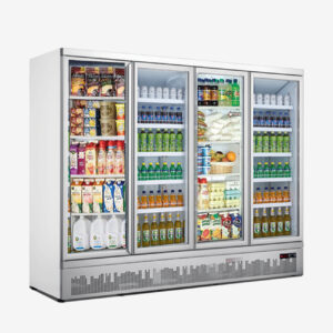FOUR DOORS GLASS REFRIGERATOR
