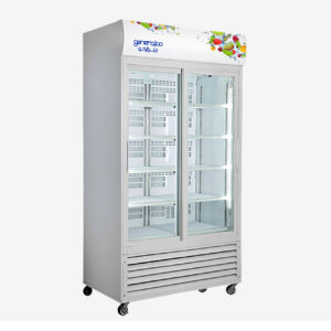 GENERALCO GLASS REFRIGERATOR, DOUBLE DOORS, 1100LTR