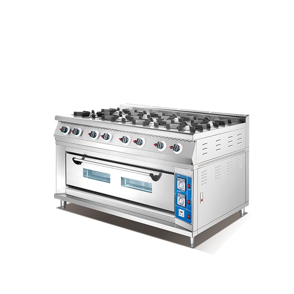 8 burner gas cooktop