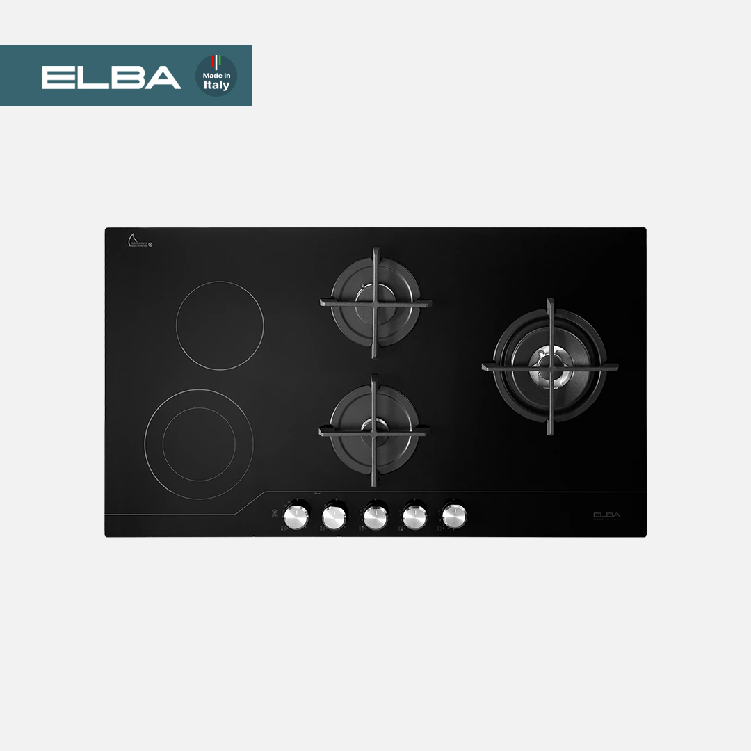 ELBA-BUILTIN 90CM 3GAS+2 CERAMIC, 100% ITALY