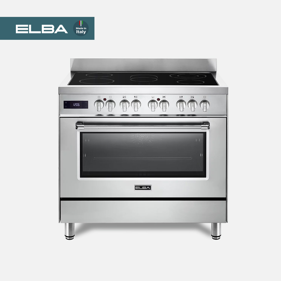 ELBA – COOKER CERAMIC HOB WITH 5 ZONES, ELECTRIC OVEN, 90X60CM, 100%ITALY