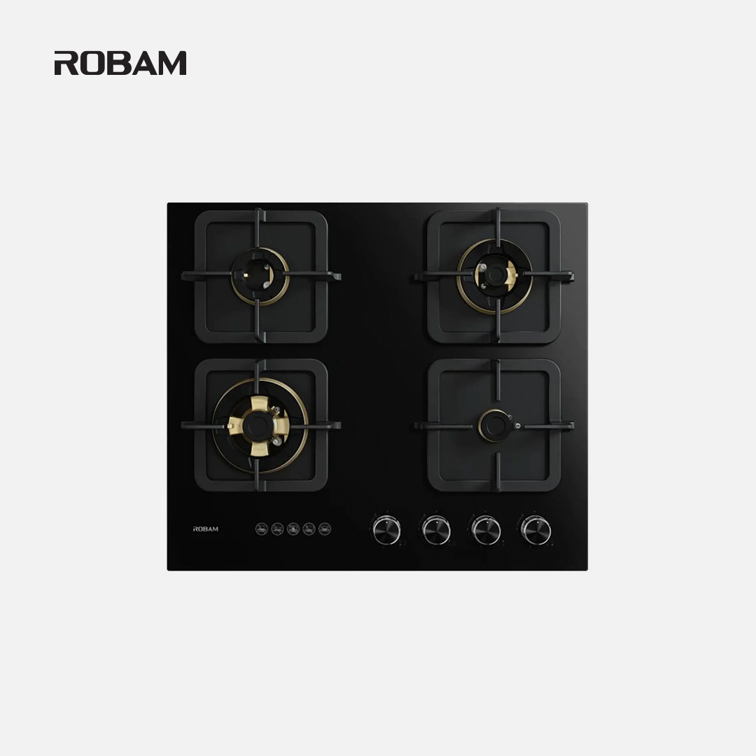 ROBAM BUILT-IN HOB 60CM, 4GAS BURNER , BLACK