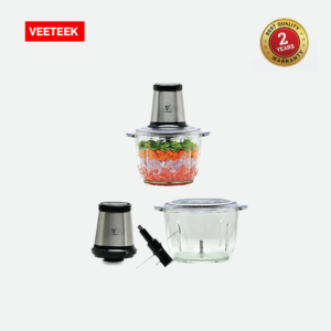 VEETEEK MINI CHOPPER 2L STAINLESS STEEL & GLASS