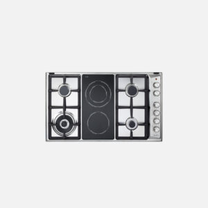 ELBA MIXED HOB BUILT-IN 4 GAS BURNERS, 2CERAMIC ZONES, 90CM