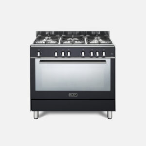 ELBA COOKER 90X60CM 5 GAS BURNERS, GAS OVEN, BLACK, ITALY