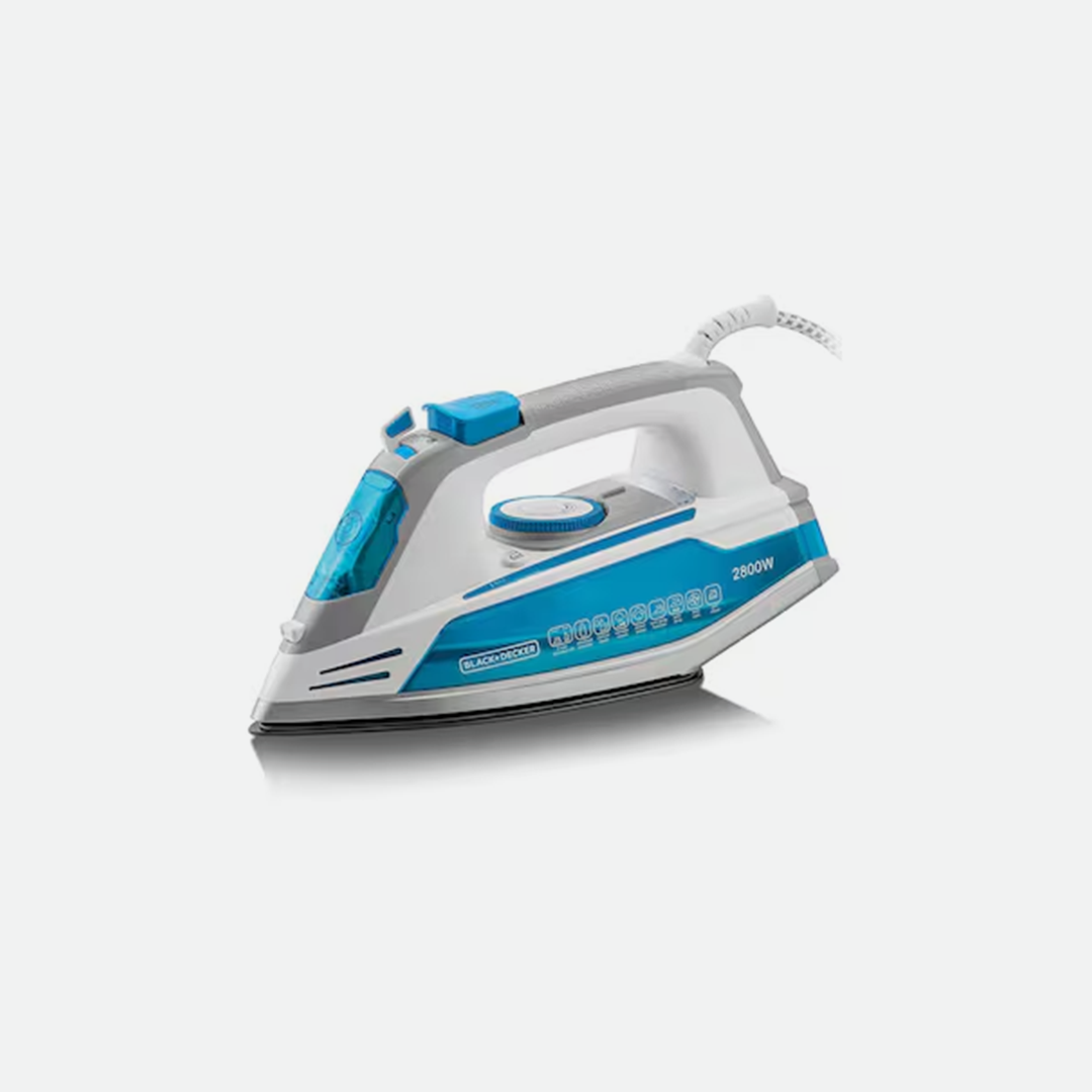 Black +Decker Steam Iron W/Anodized Soleplate, 2800W
